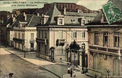 Vintage Postcard Prefecture and the military Circle Belfort