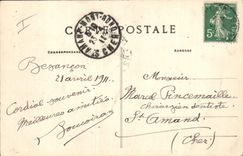 Vintage Postcard Prefecture Besancon principal Frontage