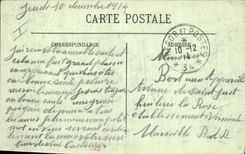 Vintage Postcard Prefecture Bar the Duke Seal 19th regiment Militaria artillery 17th section of machine gunners