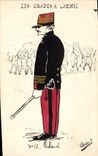 CPA Militaria Les grades a l'armee Colonel (dessin a la main)