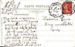 Vintage Postcard Militaria Officer of infantry of line Flag