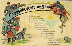 CPA Militaria Commandements du soldat 