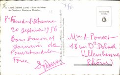 Postal Mina Minas San Etienne Pozo de Minas de carbón Couriot y Cahtelus