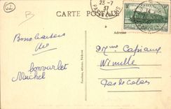 Postal Mina Minas Mineros Transporte de las maderas para cubierta de las galerías