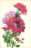 CPA Fantaisie (dessin a la main) Fleurs 
