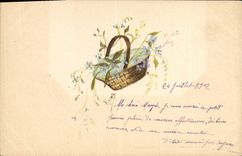 CPA Fantaisie (dessin a la main) Fleurs 