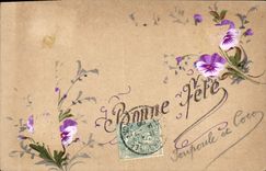 CPA Fantaisie (dessin a la main) Fleurs 