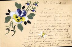 CPA Fantaisie (dessin a la main) Fleurs 