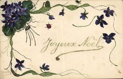 CPA Fantaisie (dessin a la main) Fleurs 