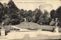 CPA Chateau Dourdan Vue interieure Terrasse du donjon