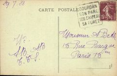 Vintage Postcard Dourdan Castle Seen interior Terrace of the keep