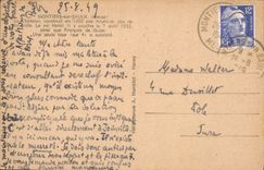 Vintage Postcard Montiers Castle on Saulx Meuse