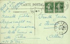 Vintage Postcard Chinon Castle the Tower of the Mill and the Tower of Boissy