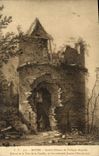 Vintage Postcard Rouen Old Castle of Philippe Auguste Ruines of the Tower of the Virgin