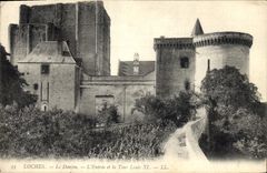 Vintage Postcard Castle Loaches the Lentree keep and the Tower Louis XI