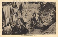 Vintage Postcard Caves of Cezaire Saint close Fatty the big room