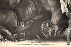 Vintage Postcard Caves of Betharram Unloading dock of the lake