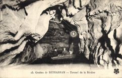 Vintage Postcard Caves of Betharram Tunnel of the river