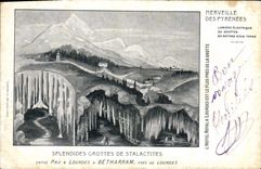 Vintage Postcard Heavy Caves Pau Betharram close to Doors