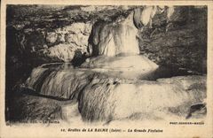 CPA Grottes de la Balme La grande fontaine