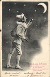 Vintage Postcard Fantasy Pierrot Father
