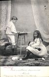 CPA Poupee Enfants Soldats de plomb