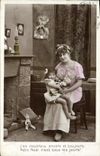CPA Poupee Femme Enfant