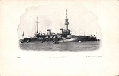 CPA Bateau de Guerre Le cuirasse Le Brennus