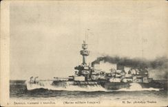 CPA Bateau de Guerre Brennus Cuirasse a tourelles
