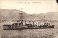 CPA Bateau de Guerre Contre torpilleur Bouclier