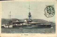 Vintage Postcard Warship Toulon the Armor