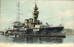 Vintage Postcard Warship Bouvines Croiseur Armours