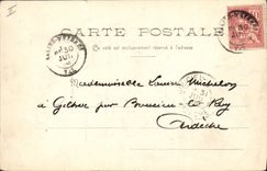 Vintage Postcard Warship Brennus to the tests