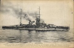 CPA Bateau de Guerre Bretagne Cuirasse d'escadre