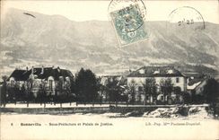 Vintage Postcard Bonneville Under Prefecture and Law courts
