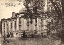 Vintage Postcard Prefecture Besancon Frontage on the lake