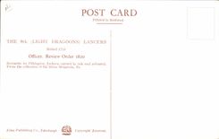 CPA Militaria The 9th Light Dragoons lancers Officer Review Order 1820