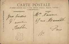 Postal Militaria el estandarte del 1.o regimiento de cazadores de África decora a Batalla de San Pablo del Monta México 1863