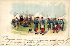 Vintage Postcard Militaria Infantry Quartering