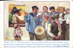 Vintage Postcard Publicite Mugs up of Alsace