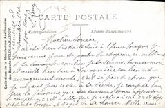 Vintage Postcard Banks of the Seine the starting of a crane