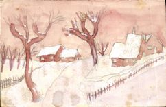 CPA Fantaisie Paysage (dessin a la main) 