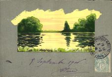 CPA Fantaisie Paysage (dessin a la main) 