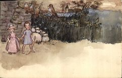 CPA Fantaisie Enfants (dessin a la main) 