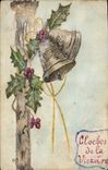 Vintage Postcard Fantasy Flowers Bells (drawing has the hand)