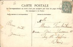 Vintage Postcard Old man Castle of Gresillonnais