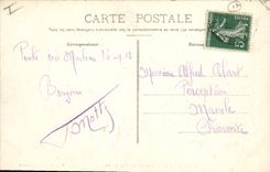Vintage Postcard Castle Mirebeau Road of Poitiers