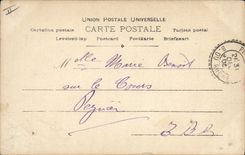 Vintage Postcard Fantaisie Child Headstock Between two hearts Decidement it is left