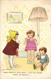 CPA Fantaisie Enfants Poupee Jean Cheval Quels soucis il nous donne 