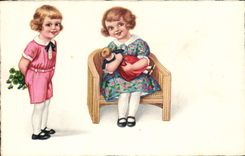 CPA Fantaisie Enfants Poupee 